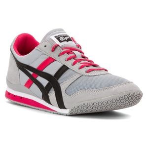 Grey Onitsuka Tiger Ultimate 81 with black & pink